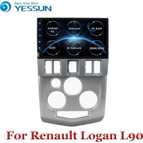Android 9 4GB RAM Octa core Car touch screen GPS Map Radio tape recorder wifi Bluetooth For Renault Logan L90