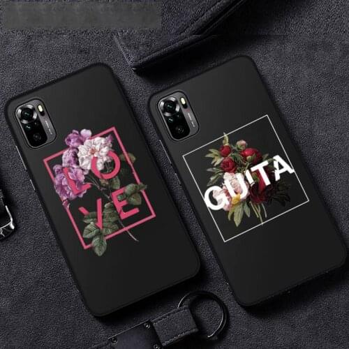 Flower text art Phone Case For Xiaomi Mi Redmi Note 8T 9T 9S 9A 10 7 8 9 Lite pro