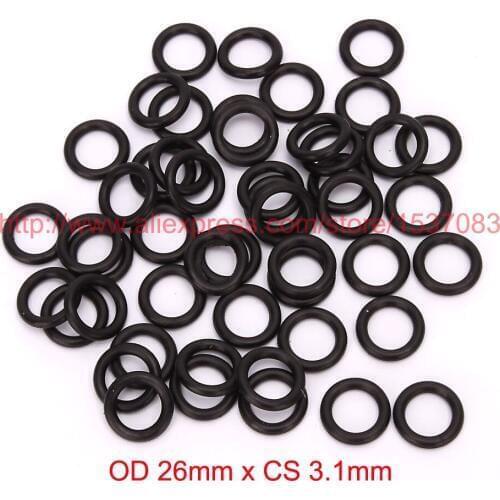 OD 26mm x CS 3.1mm black NBR nitrile o ring o-ring oring sealing rubber cord 70 shore A