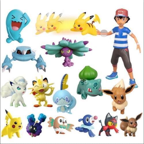 Anime Figuras Sobble Bulbasaur Scorbunny Snorlax Squirtle Eevee Rockruff Charmander Pokemones Action Figure Toys Gifts