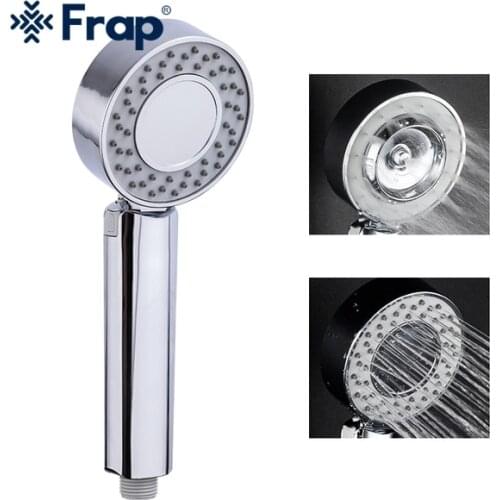 Frap Shower Head Water Saving 300% Pressure Boost Powerful 300 Holes ABS Chrome Plated Hand Held Bathroom Shower Head Y044-1