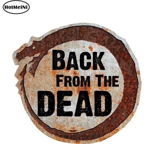 HotMeiNi 13cm x 13cm Car Styling Car Sticker Hot Rod Rat Rod Back From The Dead Decal Sticker Parts Waterproof Car Accessories