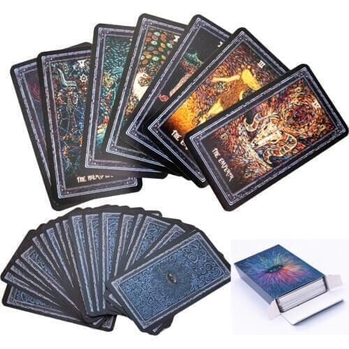78PCS Tarot Cards Desk Set Future Telling Mysterious Divination Tarot Deck for Boys Girls Cards Game Board Game Card