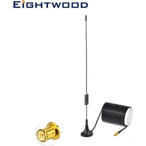 Eightwood DAB/DAB+ Car Radio Antenna 100KHz-1766MHz MCX Male Magnetic Aerial for RTL SDR RTL2832U R820T2 USB Stick Dongle