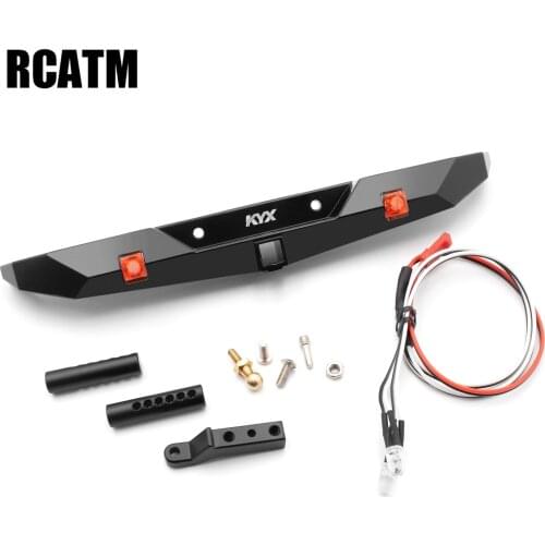 Metal Rear Bumper with Light for 1/10 RC Crawler Car AXIAL SCX10 III AX103007