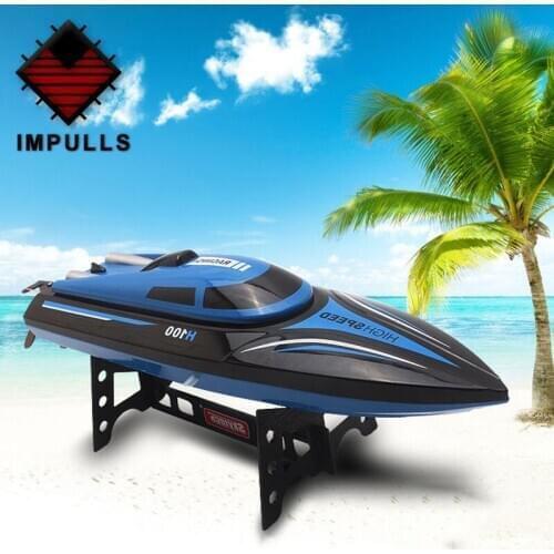 Impulls Rc Boat 2.4G 4 Channel Remote Control High Speed Model Boat With LCD Rc Boat Toys Children Christmas Gifts For Kids FSWB