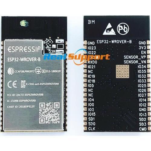 100PCS ESP32-WROVER-B ESP32-WROVER SMD module ESP32-D0WD 3.3V 8MB PSRAM 4MB SPI flash PCB antenna