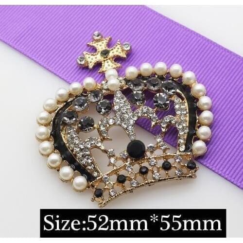 New 1pcs Alloy Crystal Rhinestone Crown Buttons Wedding Decoration Butterfly Accessories Ribbon Hair Girl Supplies Free Shipping