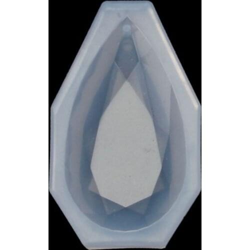 Faceted Teardrop Pendant Silicone Resin Mold Jewelry Making DIY Craft Tools B95F