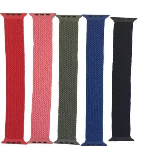 Elastic Belt Bracelet Braided Flexible Band For iWatch 38mm 40mm Solo Loop Strap