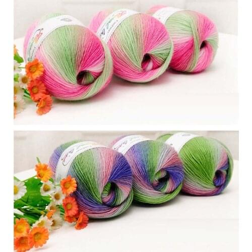 Rainbow 100g Balls Knitted Baby Wholesale Wool Thread Crochet Super Soft Knitting Sweater bulky hand Yarn Craft NEW ALL Colour