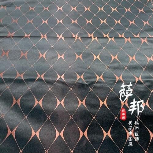 50cm * 75cm / Piece, Diamond Wave Silk Blended Cloth,Clothing,Cheongsam,Table Flag,Curtain,Pillow Fabric, DIY Handmade Material