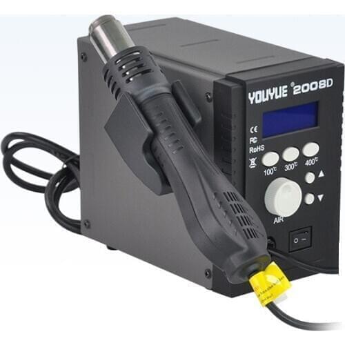 YOUYUE 2008D Hot air welding table intelligent digital display hot air gun temperature storage hot air gun