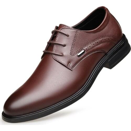 Luxury Genuine Leather Mens Shoes Business Male Lace-up Leather Casual Shoes Handmade Sewing Soft Bottom Mens Driving Shoes