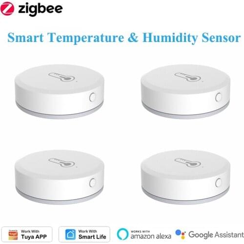 1/2/5/8PCS ZigBee Smart Temperature Humidity Sensor Tuya SmartLife APP Wireless Remote Control Work With Hub Alexa Google Home