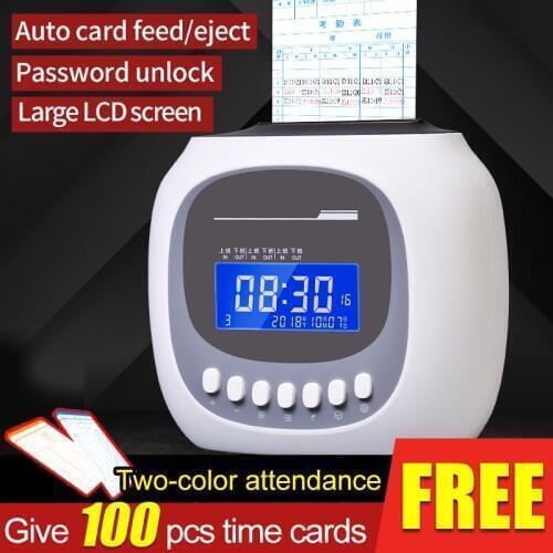 Grozziie M880 Office commuter punch Time Recorder Time Card Punch Card attendance Machine