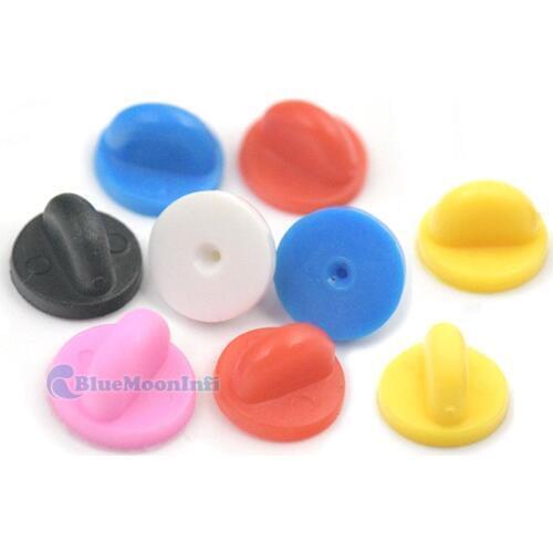60/150/500 Pcs Rubber Lapel Pin Hat Tie Tacks Back Holder Clutch Clasp Sports Jewelry DIY Craft