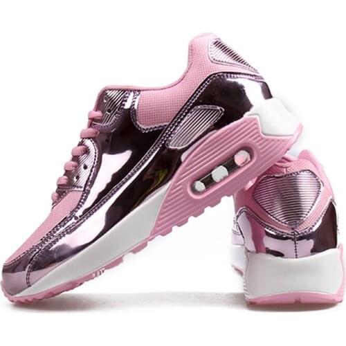 2021 Women and Men Gillter Running Shoes Breathable Air Cushion Jogging Walking Shoes Unisex Casual Fashion Sneakers for Couple