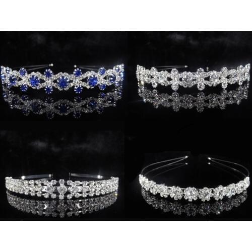 Luxurious Princess Bridal Headpiece Hair Rhinestone Accessories for Women Bride Tiara Pearl Handband Head Piece Head Jewelry