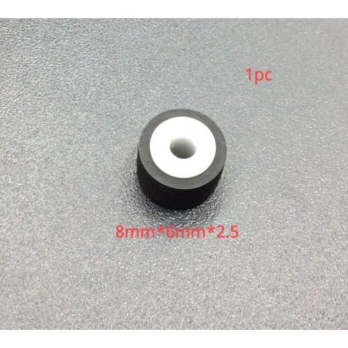 1pc 8mm*6mm*2.5 wheel belt pulley rubber audio pressure pinch roller for vintage cassette deck tape recorder Stereo player