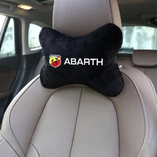 1pcs Car vehicle seat Head Neck Rest Massage Auto Vehicular Pillow Seat Headrest fit for FIAT Abarth Accessories