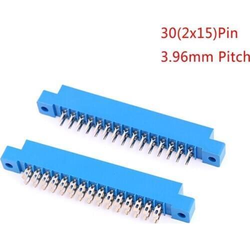 1pc Card edge connector row 30 Pin 3.96mm pitch 805 slot solder PCB 2x15 socket