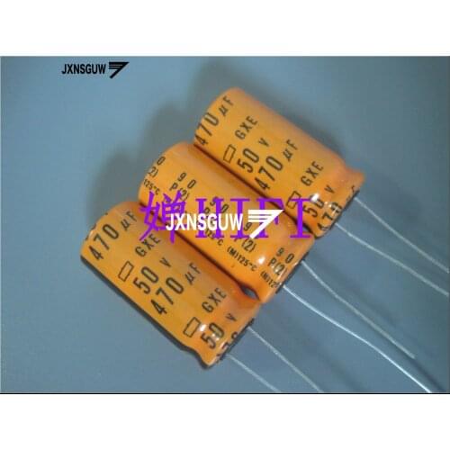 10PCS NIPPON GXE 50V470UF 12.5X25MM NCC Aluminum electrolytic capacitor 470UF/50V CHEMI-CON 125 degrees 470uF 50V