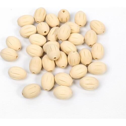 10pcs 20x30mm Natural Wood Beads Olive Shape Beads Eco-friendly Painted Bead DIY Bracelet Necklace Jewelry Makings