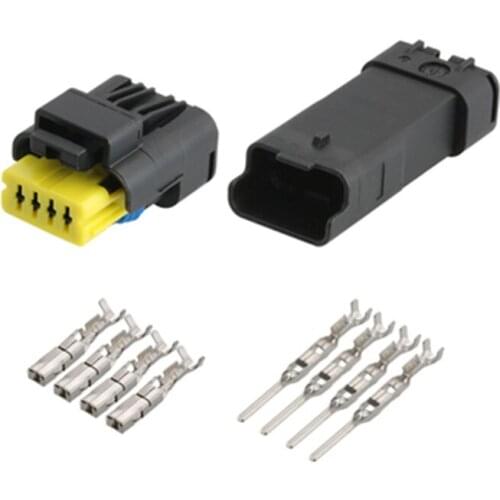 10pcs/lot 4 Pin/Way Pressure Oxygen Sensor Female Waterproof Connector FCI Automotive Plug For Peugeot Citroen 211PC042S4021