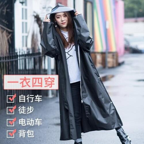 4-in-1 Raincoat Hiking Adult One-Piece Raincoat Fashion Transparent Outdoor Multi-Functional Poncho Electric Car Rain Clothes