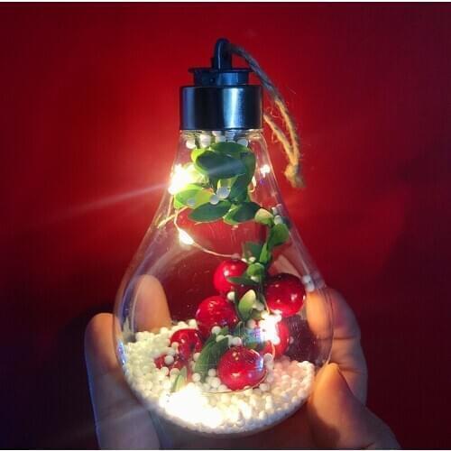 5PCS Led Decoration Transparent Christmas Ball Festival Pendant Gift Hollow Ball For Christmas Tree Decoration Ornaments 2020