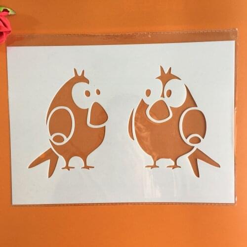 A4 29 * 21cm bird DIY Stencils Wall Painting Scrapbook Coloring Embossing Album Decorative Paper Card Template