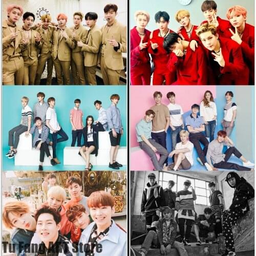 DIY 5D Daimond Mosaic Korean Boy Group Monsta X Diamond Painting Room Decoration Embroidery Full Round Drill Cross Stitch Kits