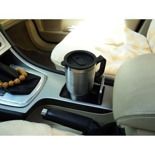 Stainless Steel Car Mug Auto Travel Heating Cup Heated 12V Hot Coffee Tea