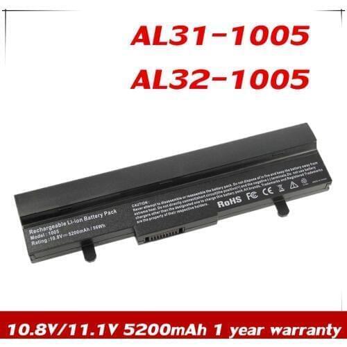 7XINbox 10.8V 5200mAh AL31-1005 AL32-1005 Battery For ASUS Eee PC 1001 1005 1101 1001P 1005H ML31-1005 ML32-1005 PL32-1005