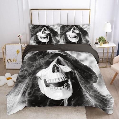 Skull Deadpool Duvet cover set 240x220 200x200 Bedding set Twin Queen King Double Bed linens Quilt cover Bedclothes tooth