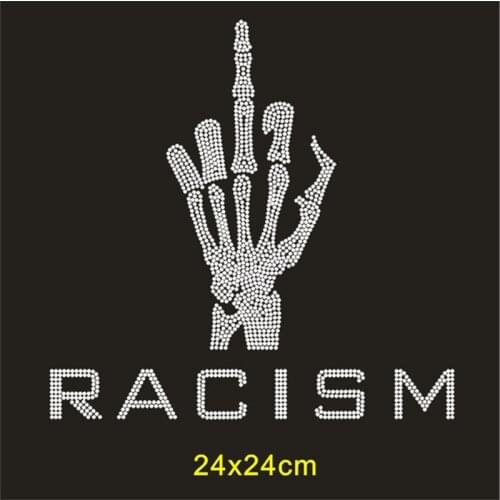 Skull hand design stone patch sticker applique hot fix rhinestone transfer motifs iron on crystal transfers hot fix iron on