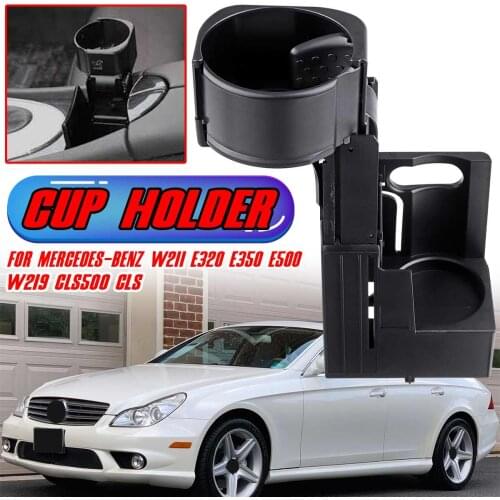 Black Car Center Console Insert Drinks Cup Holder For Mercedes For Benz W211 E320 E350 E500 W219 CLS500 CLS 2116800014 B66920118