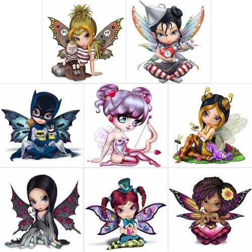 DIY 5D Diamond Painting Elf Girl Full Round Drill Picture of Rhinestone Cartoon Mosaic Art Home Decoration Gifts 40x40cm