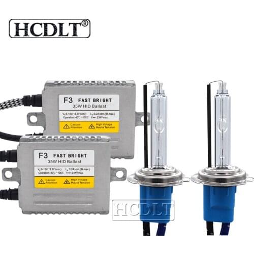 HCDLT High Lumen 35W 5500K H7 Xenon HID Conversion Kit AC Ballast DLT F3 Slim HID Reactor H1 H11 9005 9006 9012 D2H Headlight