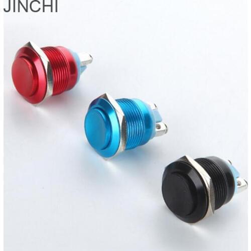 JINCHI 16mm metal button switch waterproof rust-point head high self-resetting foot screws zinc oxide alloy
