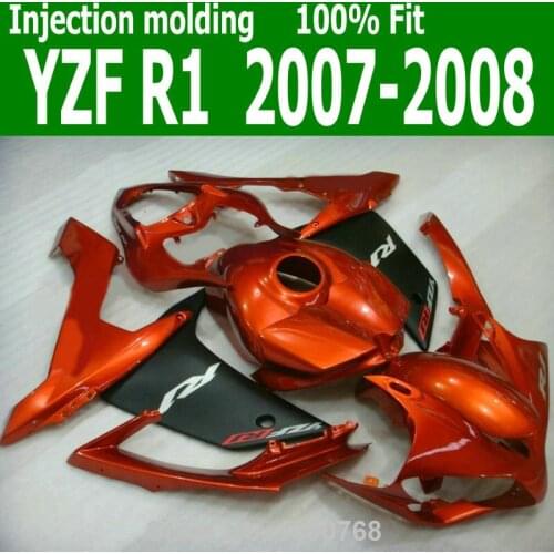 Abs Fairing kit For YAMAHA YZF R1 07 08 ( Burnt orange ) 2007 2008 +7Gifts Injection fairings CQ29