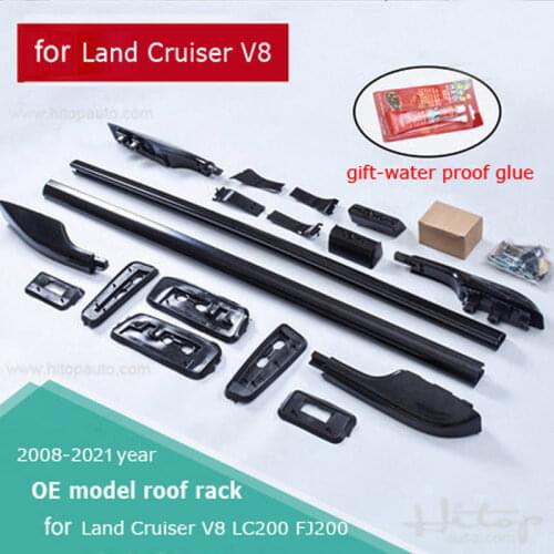 OE model roof rack bar roof rail for Toyota Land Cruiser 200 V8 LC 200 LC200 FJ 2008-2018, silver or black, ISO9001 quality