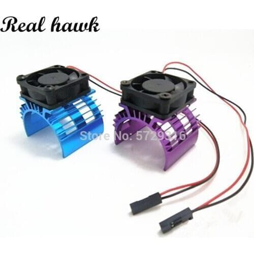 RC Parts Electric Car brushless Motor Heatsink Cover + Cooling Fan for 1:10 HSP RC Car 540 550 3650 Size Motor Heat Sink