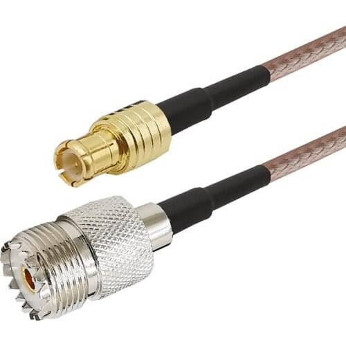 MCX Male To UHF SO239 PL259 Female RF Pigtail Jumper Cable RG316D Double shield Sliver MCX Male Straight to UHF Female RF Cable