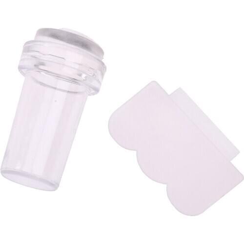 Scraper Set Silicone Nail Stamp Template Tools Nail Salon New 1set Pure Clear Jelly Nail Art Stamper