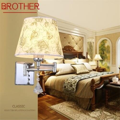 BROTHER Wall Lamps Contemporary LED Lights Simple Indoor Crystal Fixture For Home Bedside