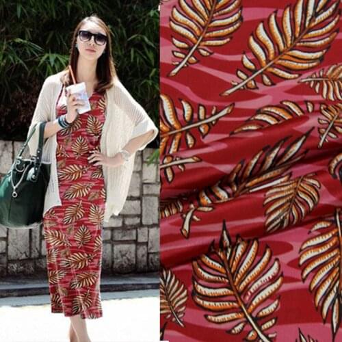 New printing inkjet crepe de chine silk fabric 12mm printed dress cheongsam silk fabric wholesale silk cloth 138cm