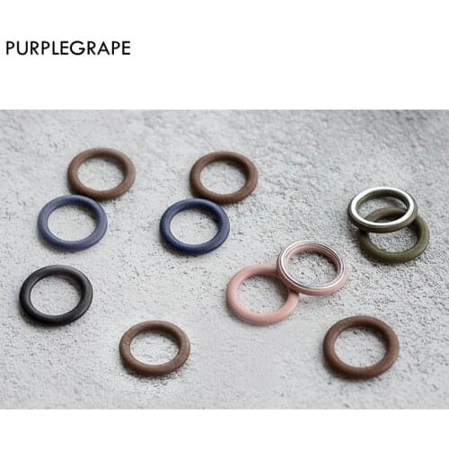 PURPLEGRAPE Leather ring DIY handmade material earrings accessories headwear clothing 35mm diameter a pack of 10