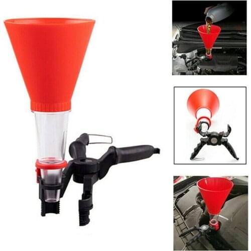 Silicone Car Auto Engine Funnel Gasoline Oil Fuel Petrol Liquid Washer Fluid Change Fill Transfer Universal